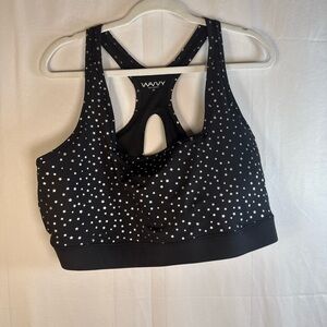 Starry Night Black Sports Bra Size 2X NWOT